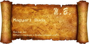 Magyari Buda névjegykártya